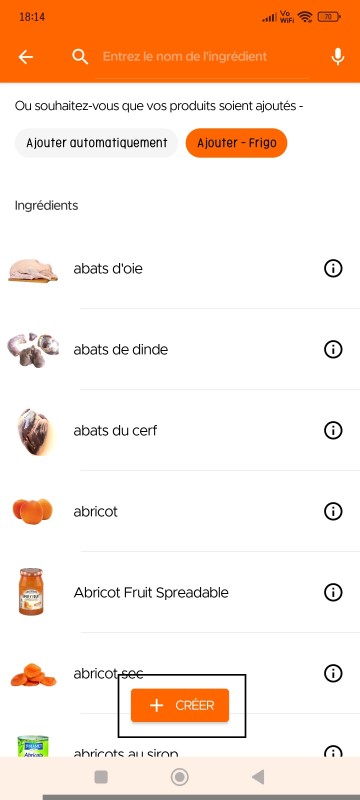 Create dish/leftover option in inventory